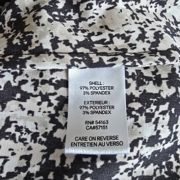 Calvin Klein pink and white sleeveless blouse black trim size large - Picture 11 of 12